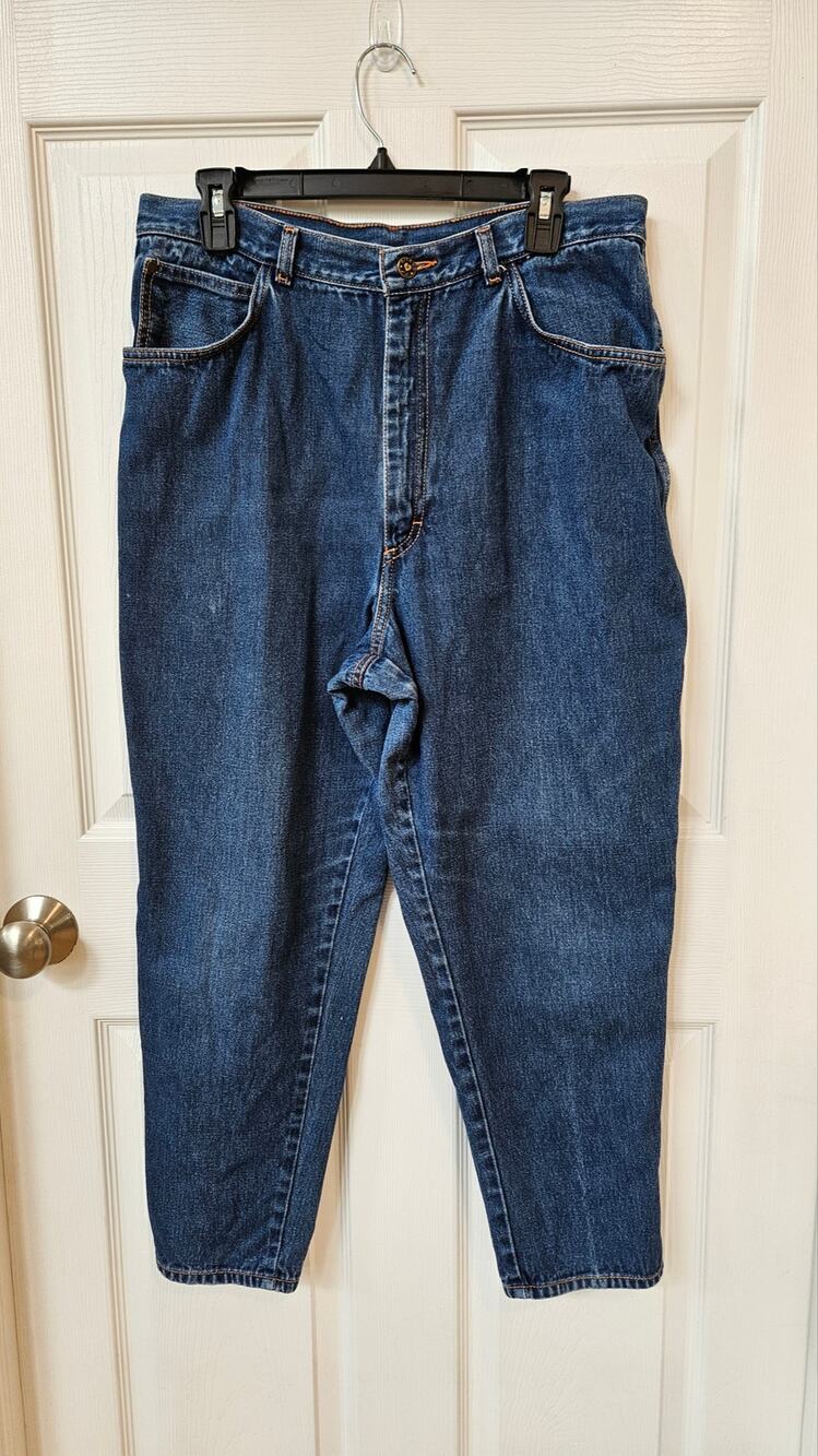 Vintage Gitano Mom Jeans Womens 34 Short High Rise Tapered Denim Made In Brazil